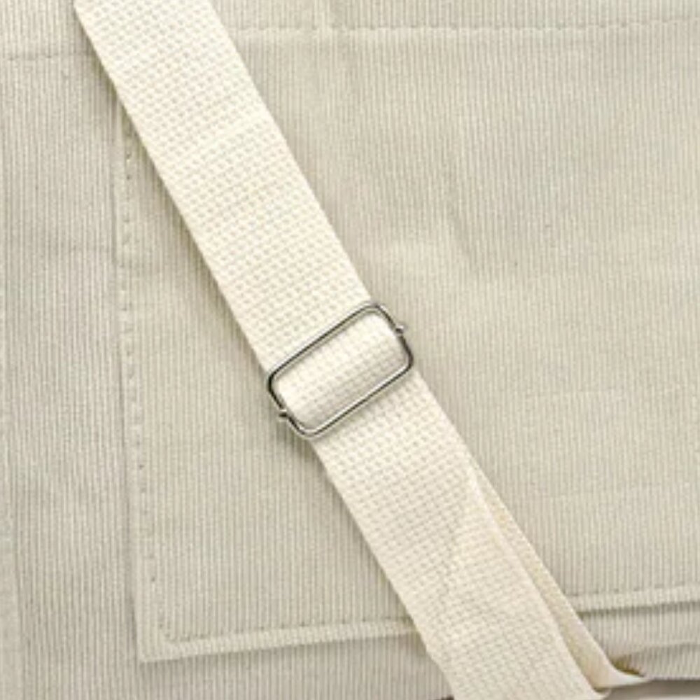 NWT Mini Corduroy Cream Convertible Tote Bag - Picture 4 of 6